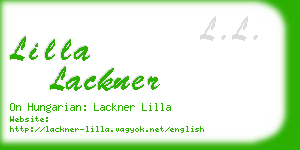 lilla lackner business card